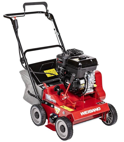 Wertykulator spalinowy WEIBANG WB384RB z koszem i nożami wahliwymi do zastosowań profesjonalnych / Briggs & Stratton!