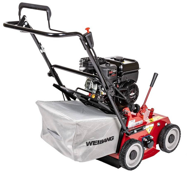 Wertykulator spalinowy WEIBANG WB384RB z koszem i nożami wahliwymi do zastosowań profesjonalnych / Briggs & Stratton!